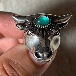 Gucci anello anger forest con testa di toro